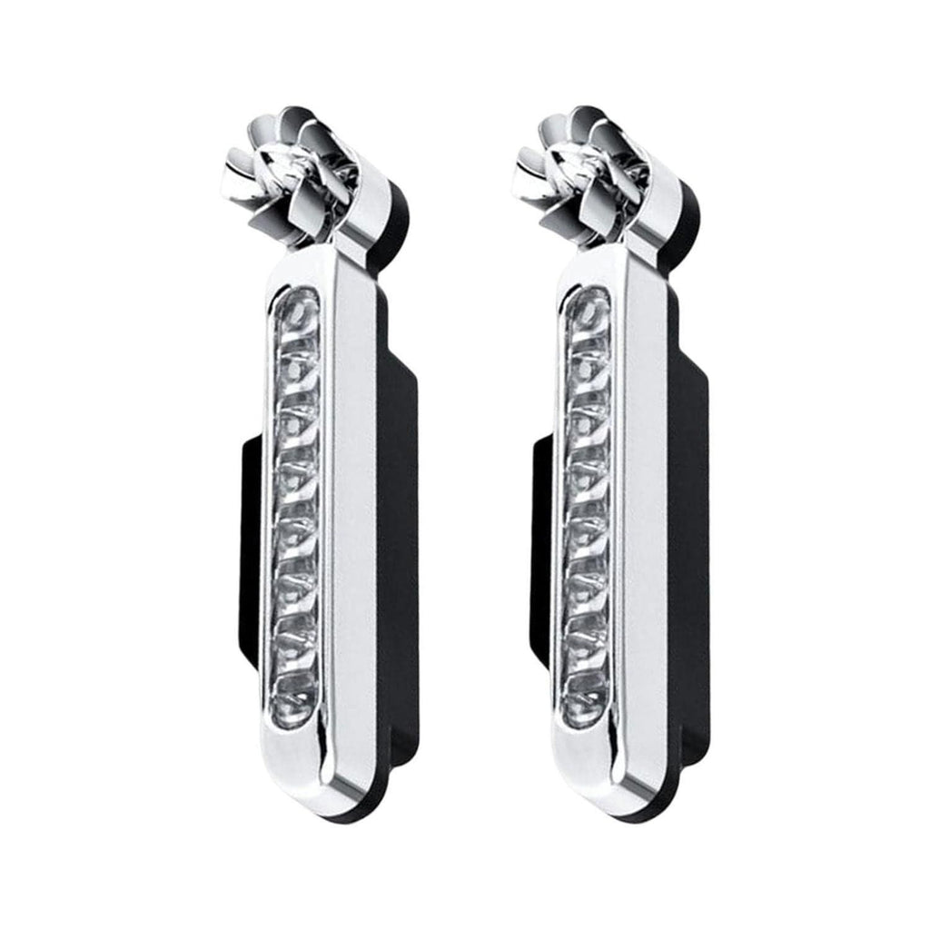 2 Pieces Car Wind Powered Light Abs Daytime Running Light for Cars Auto White
