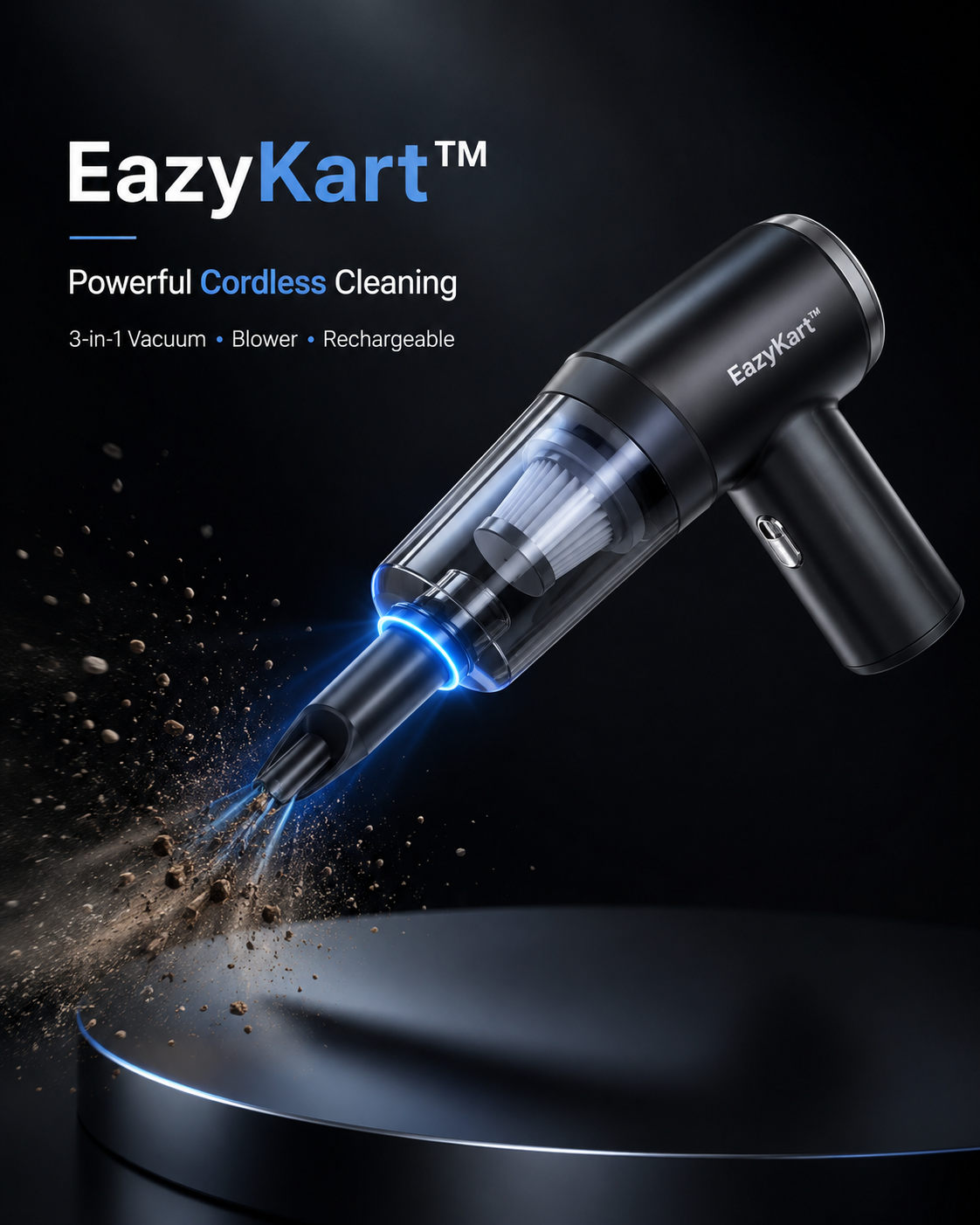 EazyKart™ Portable 3-in-1 Vacuum Cleaner