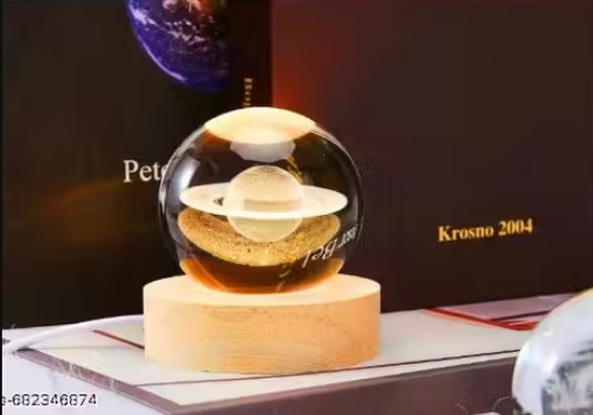 Glass lamp 3d Ball Astronomy Night Lamp with Base for Living