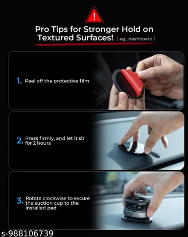 360° Magnetic Car Phone Holder for Dashboard, Strong Magnetic Mobile Mount