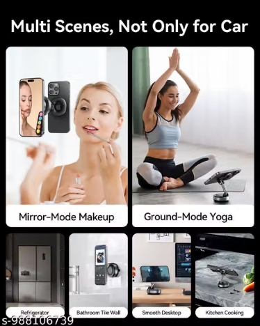 360° Magnetic Car Phone Holder for Dashboard, Strong Magnetic Mobile Mount